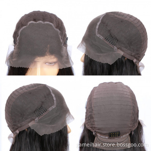 Raw Indian Virgin Straight Human Hair Hd Full 360 Lace Wig For Black Women Wholesale Full Transparent 360 Lace Wig Vendor
